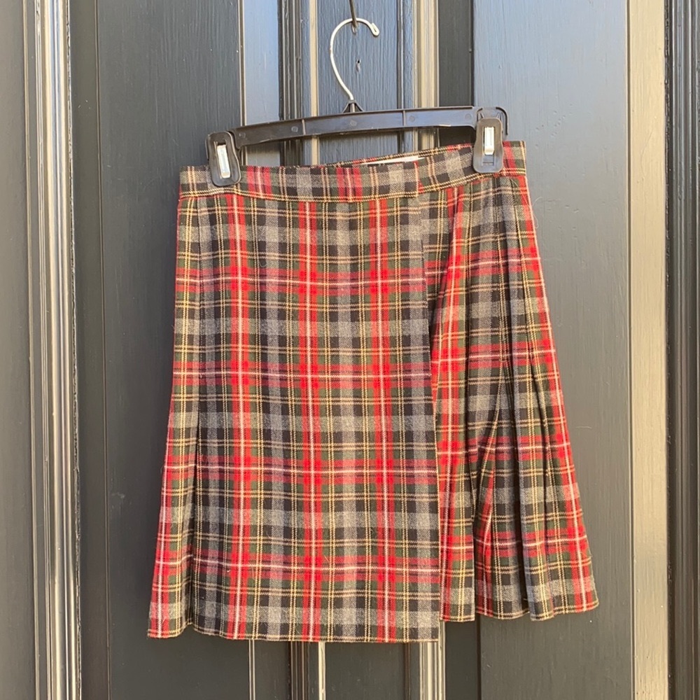 JH Collectibles Wool Plaid Kilt Skirt Size 6